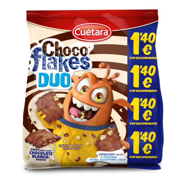 CHOCO FLAKES DUO 120G 1,40€
